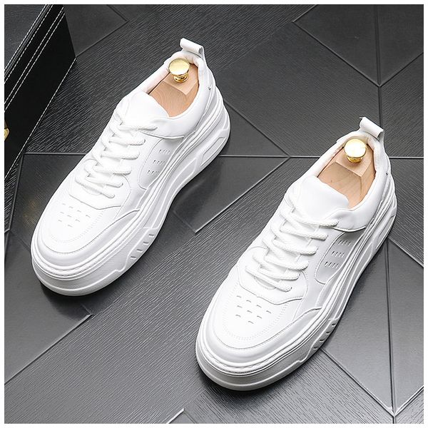 fashion new arrivals men white sneakers platform lace-up men leather casual shoes lightweight breathable male casual sneakers, Black
fashion new arrivals men white sneakers platform lace-up men leather casual shoes lightweight breathable male casual sneakers, Black