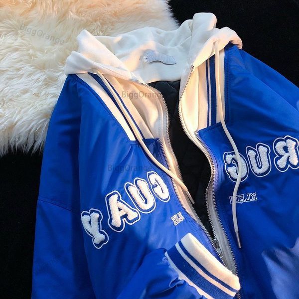 womens jackets autumn and winter fake twopiece thickened jacket female y2k loose retro hooded baseball uniform couple warm wild jacket 23070, Black;brown
womens jackets autumn and winter fake twopiece thickened jacket female y2k loose retro hooded baseball uniform couple warm wild jacket 23070, Black;brown