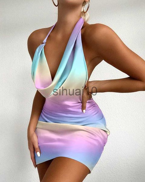 casual dresses summer rainbow backless mini party dress halter pleated night club dress for women stain sleeveless bodycon short dresses j23, Black;gray
casual dresses summer rainbow backless mini party dress halter pleated night club dress for women stain sleeveless bodycon short dresses j23, Black;gray