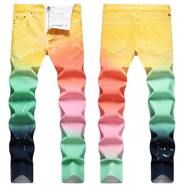 new designer mens jeans hip hop colorful straight patchwork jeans fashion clothing plus size gzh1shx311, Blue
new designer mens jeans hip hop colorful straight patchwork jeans fashion clothing plus size gzh1shx311, Blue