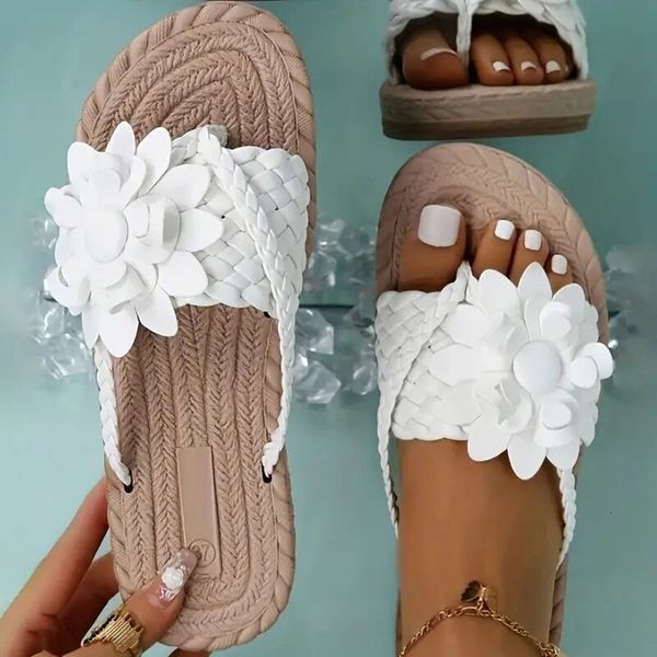 sandal's flower flat flip flops woman sandals ladies slippers boho style braided band open toe shoes casual non slip slides 230704, Black
sandal's flower flat flip flops woman sandals ladies slippers boho style braided band open toe shoes casual non slip slides 230704, Black