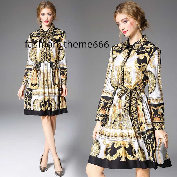 spring summer autumn fashion show vintage baroque print collar long sleeve round luxury a-line women's casual dress, Black;gray
spring summer autumn fashion show vintage baroque print collar long sleeve round luxury a-line women's casual dress, Black;gray