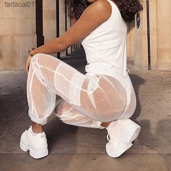 women transparent pants mesh fashion summer breathable decorative loose trousers avantgarde clothing sheer pants l230621, Black;white
women transparent pants mesh fashion summer breathable decorative loose trousers avantgarde clothing sheer pants l230621, Black;white