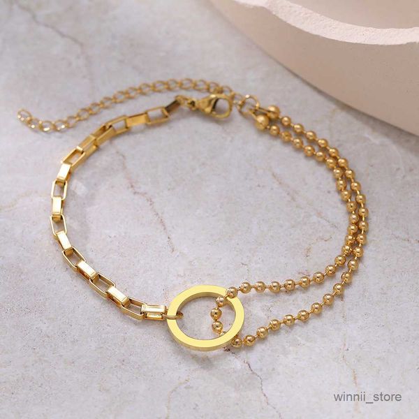 charm bracelets stainless steel bracelets geometric circle stacked chain trend fine fashion bracelet for women jewelry gifts r230705, Golden;silver
charm bracelets stainless steel bracelets geometric circle stacked chain trend fine fashion bracelet for women jewelry gifts r230705, Golden;silver