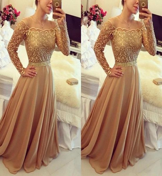 2019 new design evening gowns golden off shoulder long sleeve chiffon a line party prom dresses custom made 5819577, Black
2019 new design evening gowns golden off shoulder long sleeve chiffon a line party prom dresses custom made 5819577, Black