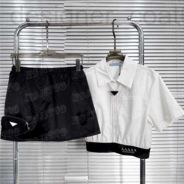 women's blouses & shirts designer women cropped skirts suits metal letter chain t shirt short skirt fashion sets for lady 5edo, White
women's blouses & shirts designer women cropped skirts suits metal letter chain t shirt short skirt fashion sets for lady 5edo, White