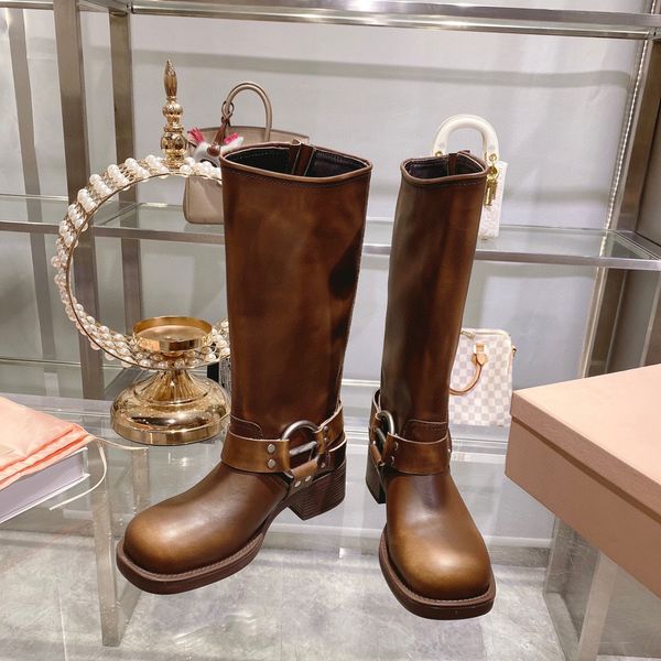designer women boots knee high martin platform booties brown cowskin leather round toe chunky heel belt buckle motorcycle boot size 40, Black
designer women boots knee high martin platform booties brown cowskin leather round toe chunky heel belt buckle motorcycle boot size 40, Black