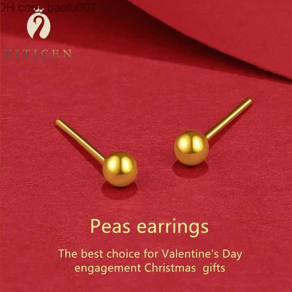 charm true 18k gold pea earrings for women's holiday gifts gold jewelry earrings au750 rose gold simple polished round bead earrings z2, Golden
charm true 18k gold pea earrings for women's holiday gifts gold jewelry earrings au750 rose gold simple polished round bead earrings z2, Golden