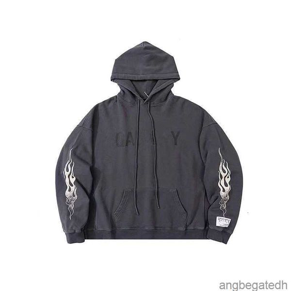 men's hoodies sweatshirts galleryes depts letter flame printed street vintage loose loop hoodies, Black
men's hoodies sweatshirts galleryes depts letter flame printed street vintage loose loop hoodies, Black