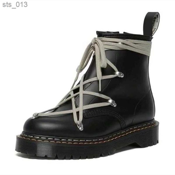original ankle boots women men chunky platform cross tied motorcycle female winter shoes designer round toe short boots ladies l230518, Black
original ankle boots women men chunky platform cross tied motorcycle female winter shoes designer round toe short boots ladies l230518, Black