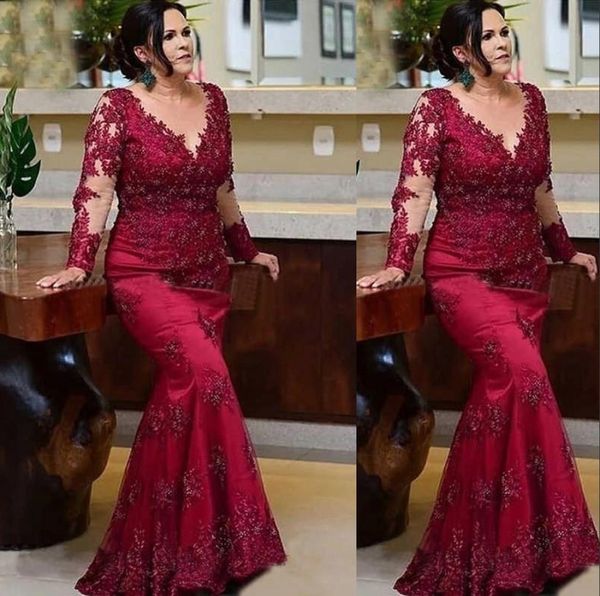 2021 burgundy dark red plus size mother of the bride dresses mermaid long sleeves lace appliques crystal beads floor length formal3655967, Black;red
2021 burgundy dark red plus size mother of the bride dresses mermaid long sleeves lace appliques crystal beads floor length formal3655967, Black;red