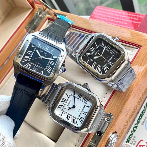 classic elegance wrist watch santos women men watches f9p8 mechanical movement motre de luxe with box, Slivery;golden
classic elegance wrist watch santos women men watches f9p8 mechanical movement motre de luxe with box, Slivery;golden