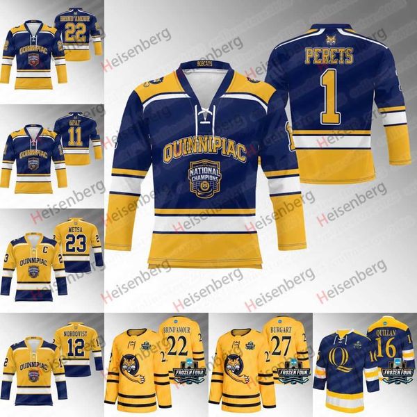 2023 ncaa quinnipiac bobcats hockey jersey matthew peca ty smilanic yaniv perets michael garteig jacob quillan skyler brind'amour van b, Black
2023 ncaa quinnipiac bobcats hockey jersey matthew peca ty smilanic yaniv perets michael garteig jacob quillan skyler brind'amour van b, Black