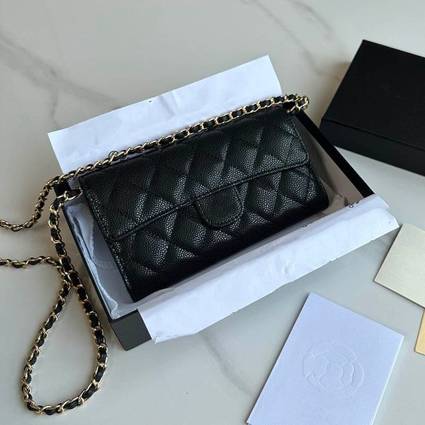 classic flap women long wallet caviar leather diamond lattice quilted two style multi pocket card holder coin purse luxury designer crossbod, Red;black
classic flap women long wallet caviar leather diamond lattice quilted two style multi pocket card holder coin purse luxury designer crossbod, Red;black