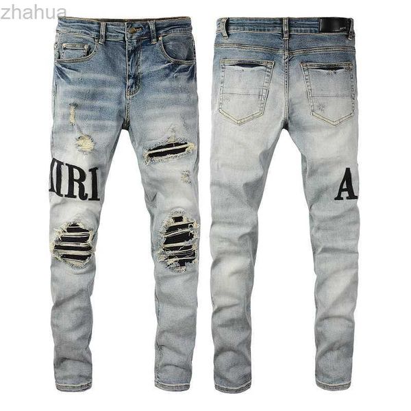 new 2022ss european and american men's designer hip-hop jeans high street fashion tide brand cycling motorcycle wash patch letter loose, Blue
new 2022ss european and american men's designer hip-hop jeans high street fashion tide brand cycling motorcycle wash patch letter loose, Blue