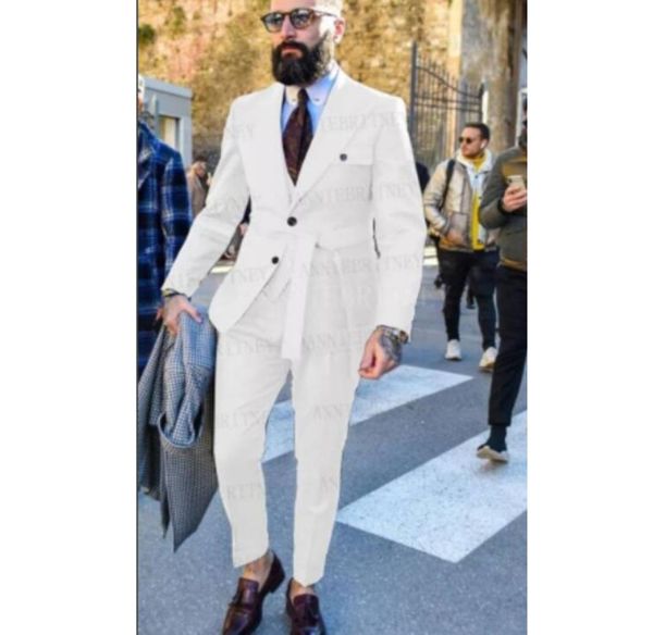 202 men suits 2 pieces belt weddingtuxedos custom made harris tweed cotton handsome formal blazer business coatpant new in7769326, Black;gray
202 men suits 2 pieces belt weddingtuxedos custom made harris tweed cotton handsome formal blazer business coatpant new in7769326, Black;gray