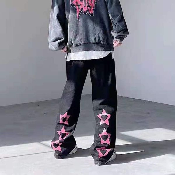 men's jeans vintage jeans men's brand clothing star embroidery harajuku loose straight casual wide-leg pants fashion streetwear ro, Blue
men's jeans vintage jeans men's brand clothing star embroidery harajuku loose straight casual wide-leg pants fashion streetwear ro, Blue