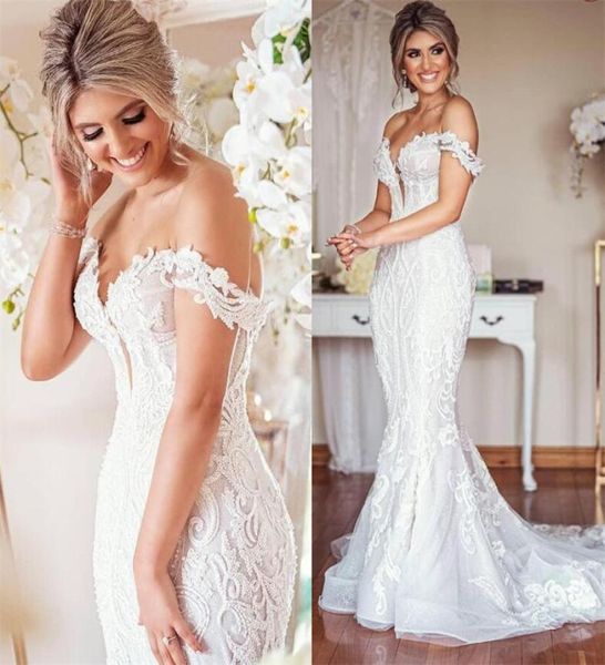 2022 designer lace wedding dress plus size mermaid bridal gowns vintage appliqued off the shoulder lady marriage dresses arab9035238, White
2022 designer lace wedding dress plus size mermaid bridal gowns vintage appliqued off the shoulder lady marriage dresses arab9035238, White