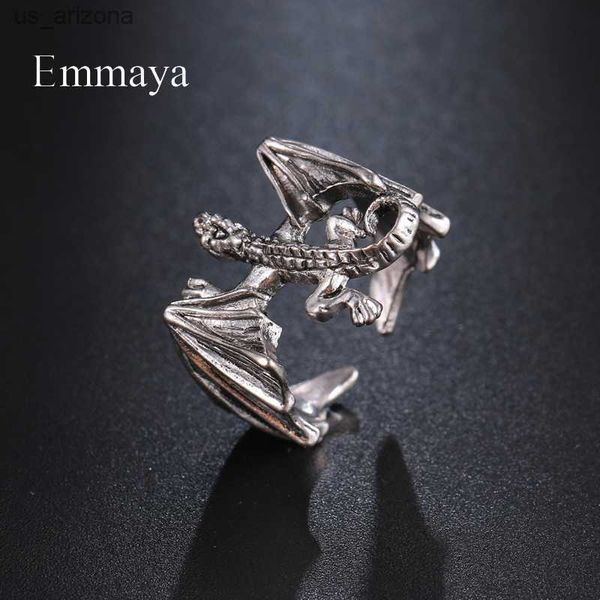 emmaya new fashion punk style ring natural design with dragon appearance alloy jewelry cool adjustable jewelry exquisite gift l230620, Silver
emmaya new fashion punk style ring natural design with dragon appearance alloy jewelry cool adjustable jewelry exquisite gift l230620, Silver