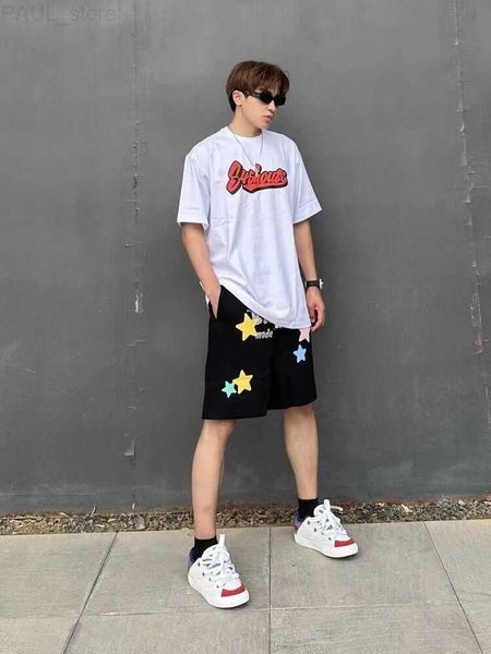 men's shorts y2k drawstring beach style multi-color star print cropped pants summer loose sport shorts wholesale l230705, White;black
men's shorts y2k drawstring beach style multi-color star print cropped pants summer loose sport shorts wholesale l230705, White;black