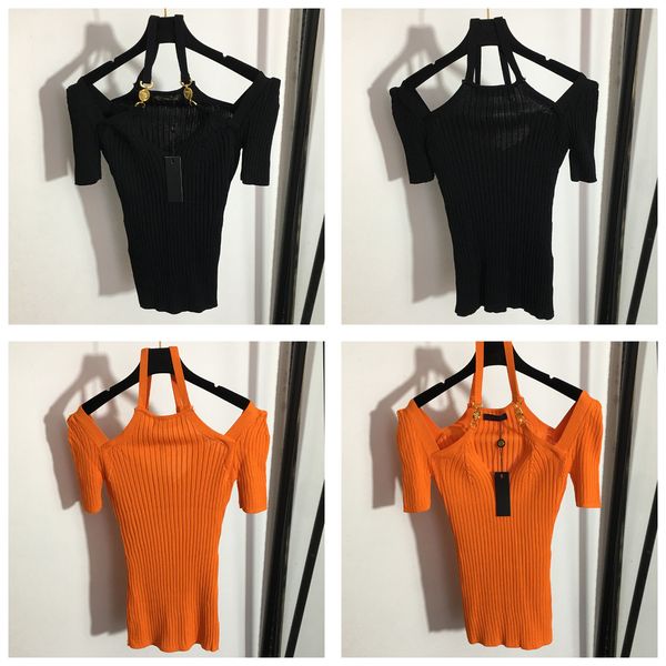 knit tee fashion blouse for women designer short sleeve casual knitwear clothes summer letter shirts vacation music festivalb backyard cooko, White
knit tee fashion blouse for women designer short sleeve casual knitwear clothes summer letter shirts vacation music festivalb backyard cooko, White