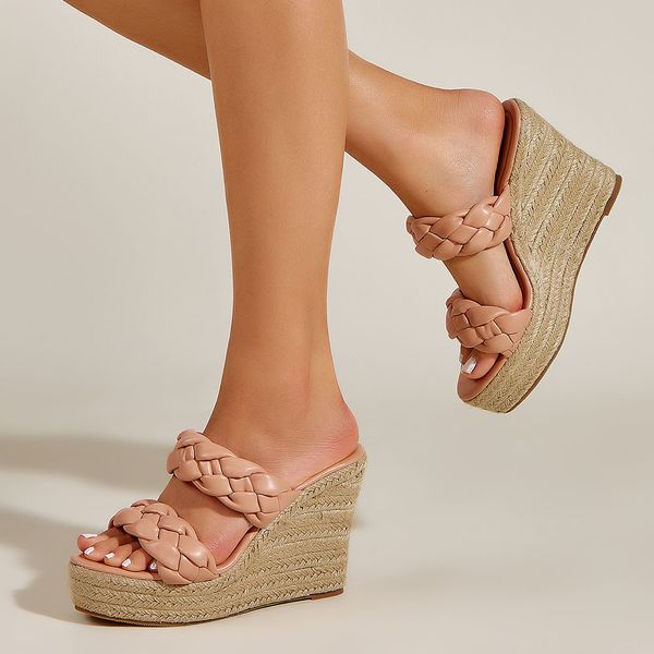 slippers 2023 high heels wedges espadrille shoes for women mules summer leisure comfy walk straw platform sandal slides weave 230704, Black
slippers 2023 high heels wedges espadrille shoes for women mules summer leisure comfy walk straw platform sandal slides weave 230704, Black
