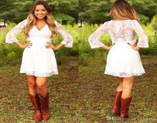 vestidos white short lace cowgirls country bridesmaid wedding dresses with 34 long sleeves mini bridal gowns reception dress cust2266766
vestidos white short lace cowgirls country bridesmaid wedding dresses with 34 long sleeves mini bridal gowns reception dress cust2266766