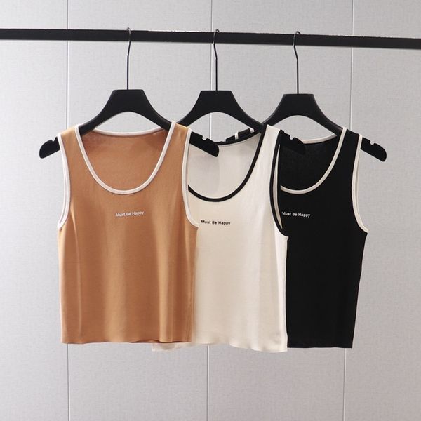 women's tanks & camis european ice wire knitted small vest women 2023 summer new thin suit inner letter sleeveless, White
women's tanks & camis european ice wire knitted small vest women 2023 summer new thin suit inner letter sleeveless, White