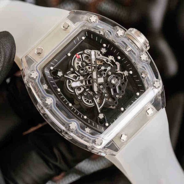 rakish mechanical cool wrist watches tv factory rm055 transparent hollowed out crystal mens wine barrel tape light fashion personality trend, Slivery;brown
rakish mechanical cool wrist watches tv factory rm055 transparent hollowed out crystal mens wine barrel tape light fashion personality trend, Slivery;brown