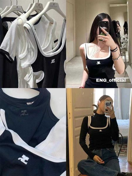 korean blogger cou embroidered contrast color waist hollowed out design slim fitting round neck vest with strap for external wear, White
korean blogger cou embroidered contrast color waist hollowed out design slim fitting round neck vest with strap for external wear, White