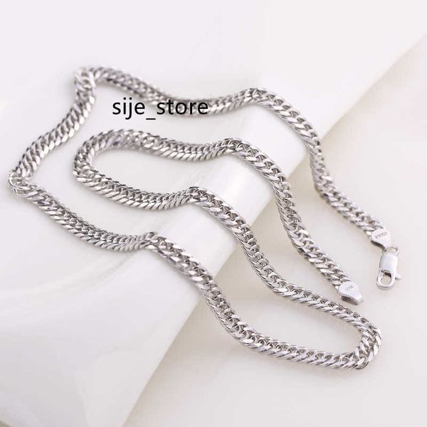 luxury mens necklace s925 sterling silver double row 4mm/5mm/6mm width 50cm length tennis necklac punk cuban chain ing, Black
luxury mens necklace s925 sterling silver double row 4mm/5mm/6mm width 50cm length tennis necklac punk cuban chain ing, Black