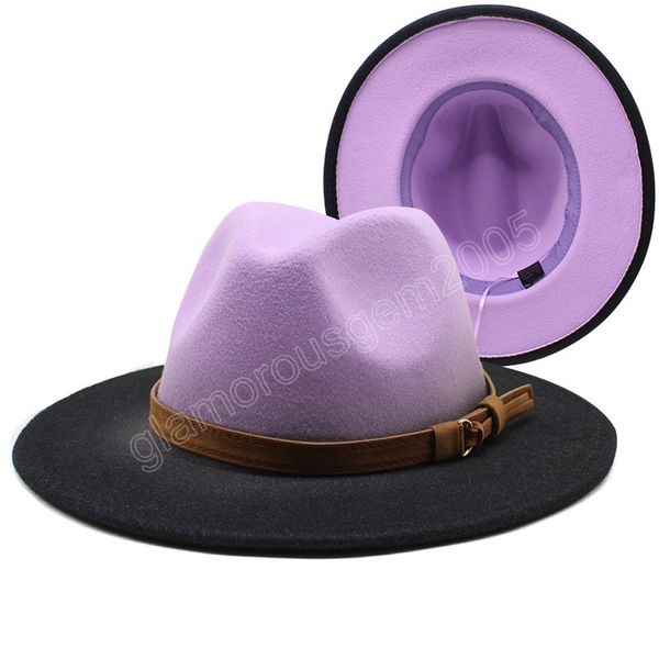 fedora hat women panama felt hats for men gradient color bowler hat wide brim luxury casual men fedoras jazz cap chapeau femme, Blue;gray
fedora hat women panama felt hats for men gradient color bowler hat wide brim luxury casual men fedoras jazz cap chapeau femme, Blue;gray