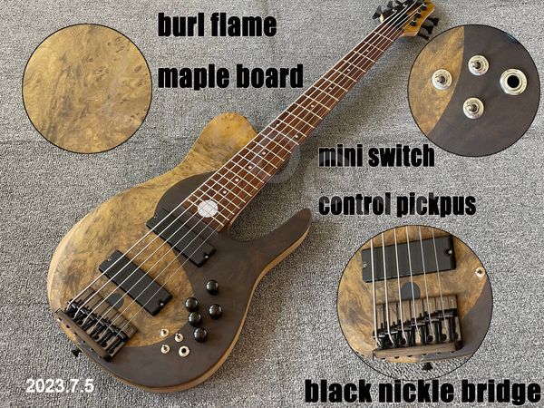 electric bass guitar 6 strings solid burl maple board mahognay body center and ash wood 2 sides rosewood fingerboard 3 mini
electric bass guitar 6 strings solid burl maple board mahognay body center and ash wood 2 sides rosewood fingerboard 3 mini