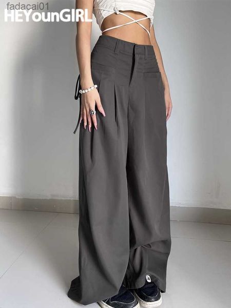 heyoungirl shirring casual wide leg pants women high waist street basic loose sweat trousers korean retro gray office lady pants l230621, Black;white
heyoungirl shirring casual wide leg pants women high waist street basic loose sweat trousers korean retro gray office lady pants l230621, Black;white