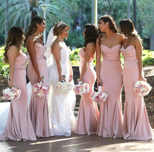 blush pink sweetheart bridesmaid dresses satin mermaid long formal dresses ruched floor length wedding guest long maid of honor dr4420279, White;pink
blush pink sweetheart bridesmaid dresses satin mermaid long formal dresses ruched floor length wedding guest long maid of honor dr4420279, White;pink