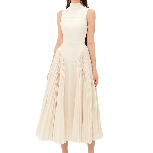 basic casual dresses qhz designer runway fashion long dress for woman sleeveless vintage knitting splicing pleated elegant maxi dress 230706, Black;gray
basic casual dresses qhz designer runway fashion long dress for woman sleeveless vintage knitting splicing pleated elegant maxi dress 230706, Black;gray
