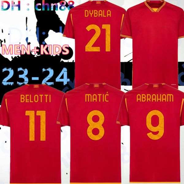 23 24 new season dybala romas soccer jerseys maglia pellegrini belotti celik abraham 2023 2024 football shirts mancini kumbulla men kids kit, Black;yellow
23 24 new season dybala romas soccer jerseys maglia pellegrini belotti celik abraham 2023 2024 football shirts mancini kumbulla men kids kit, Black;yellow