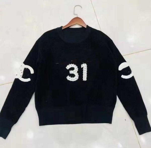 women's pullover heavy letter nail bead embroidery knit jumper sweater fall winter new women loose white blacktop, White;black
women's pullover heavy letter nail bead embroidery knit jumper sweater fall winter new women loose white blacktop, White;black