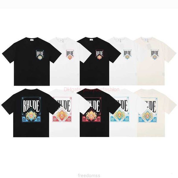 designer fashion clothing tees tshirt rhude poker card print american small style trend high street loose round neck couple short sleeve cot, White;black
designer fashion clothing tees tshirt rhude poker card print american small style trend high street loose round neck couple short sleeve cot, White;black