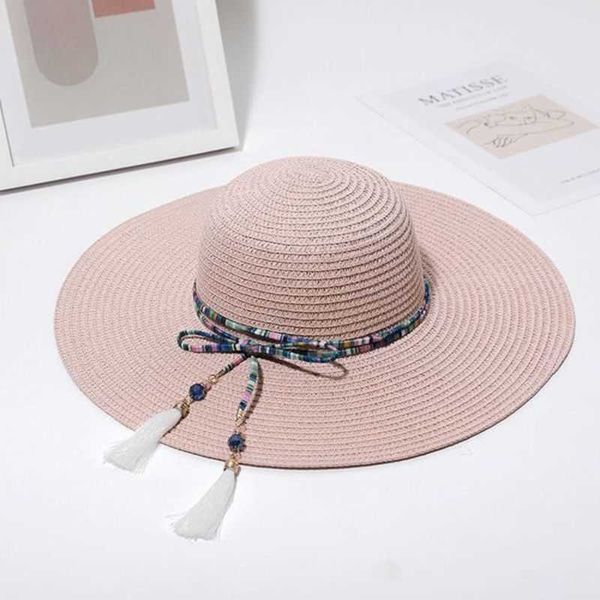 wide brim hats broad-brimmed straw hat summer simple monochrome ladies bow tassel basin outdoor holiday resort beach sun 4rh6u, Blue;gray
wide brim hats broad-brimmed straw hat summer simple monochrome ladies bow tassel basin outdoor holiday resort beach sun 4rh6u, Blue;gray