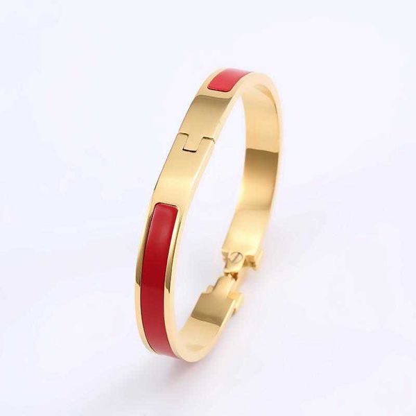 designer hemrres bracelet aijia h enamel letter narrow version 8mm rose gold couple simple handpiece titanium steel jqsz, Black
designer hemrres bracelet aijia h enamel letter narrow version 8mm rose gold couple simple handpiece titanium steel jqsz, Black