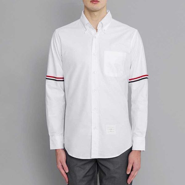 2023 tb thom fashion brand shirts men slim fit white long sleeve stripes casual shirt cotton oxford fabric solid men's clothing, White;black
2023 tb thom fashion brand shirts men slim fit white long sleeve stripes casual shirt cotton oxford fabric solid men's clothing, White;black