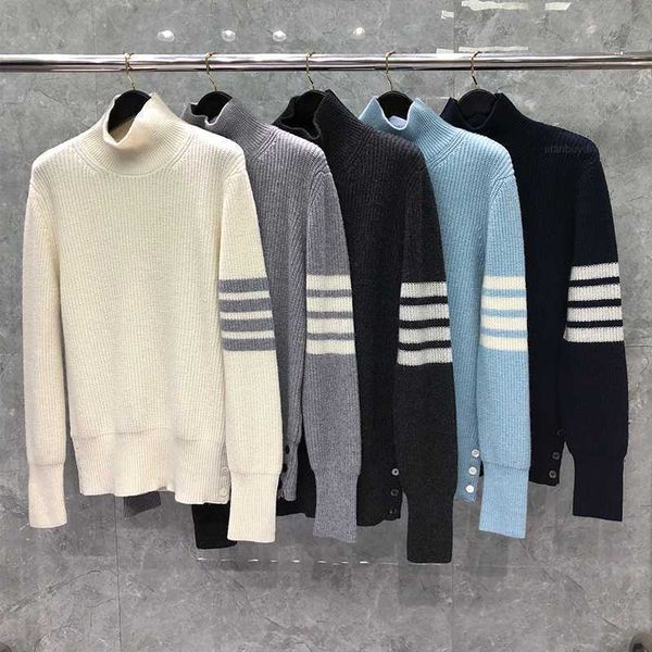 tb thom sweaters men slim fit turtleneck pullovers clothing striped wool sweater thick autumn winter casual tb coat, White;black
tb thom sweaters men slim fit turtleneck pullovers clothing striped wool sweater thick autumn winter casual tb coat, White;black