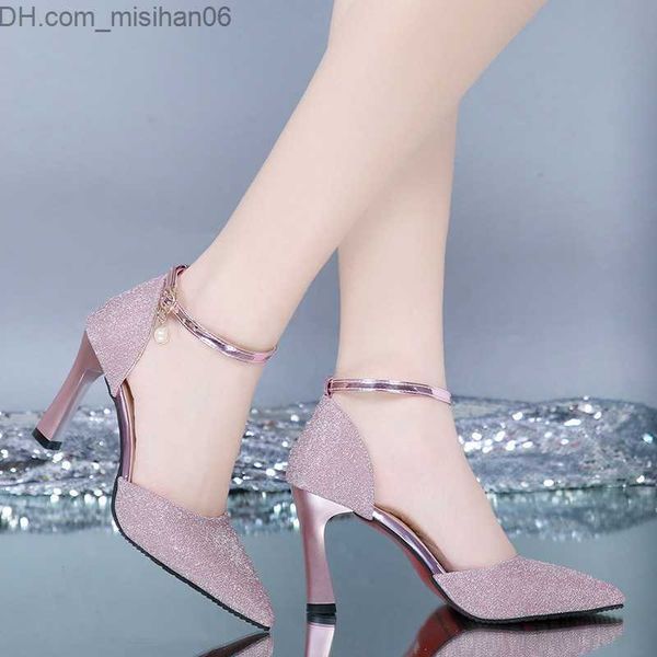 dress shoes 2023 thick heel high heels women's fairy summer new full match girls' pointed toe sandals z230710, Black
dress shoes 2023 thick heel high heels women's fairy summer new full match girls' pointed toe sandals z230710, Black