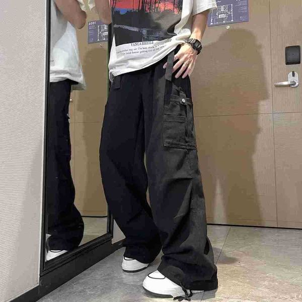 youth casual summer loose men's sports 100 match tide wide leg personality fashion cargo pants 5k3x, Black
youth casual summer loose men's sports 100 match tide wide leg personality fashion cargo pants 5k3x, Black