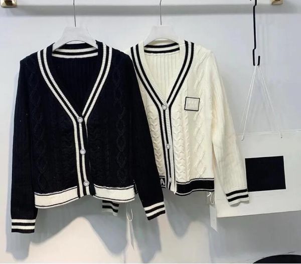 women sweaters designer jacket cardigan knitted v-neck loose striped sweater thin ladies trench coat, White;black
women sweaters designer jacket cardigan knitted v-neck loose striped sweater thin ladies trench coat, White;black