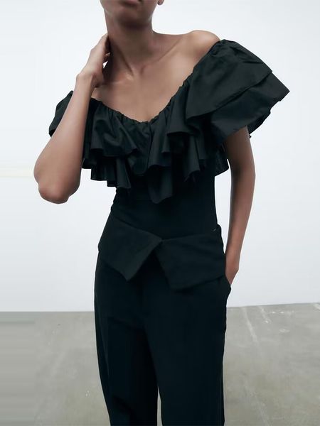 women s jumpsuits rompers traf summer tight bodysuit 2023 layered decoration large v neck solid sleeveless available in 3 colors 230705, Black;white
women s jumpsuits rompers traf summer tight bodysuit 2023 layered decoration large v neck solid sleeveless available in 3 colors 230705, Black;white