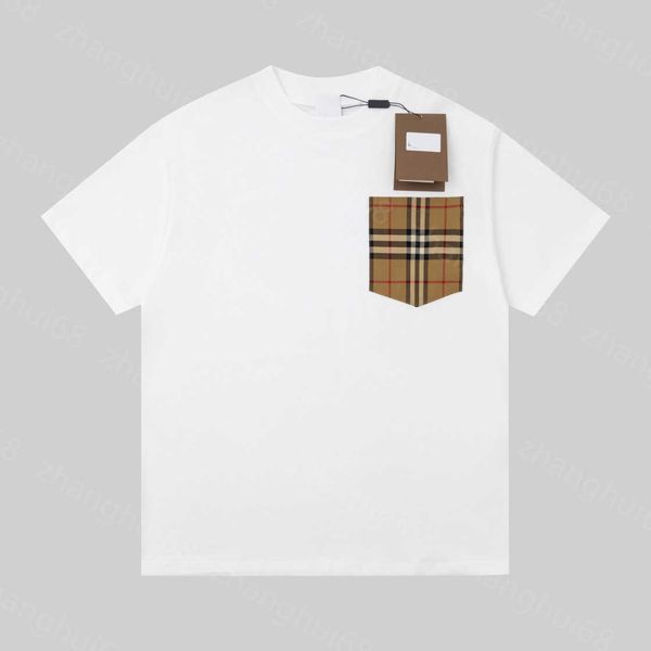 23ss designer t shirt summer men clothes casual tshirt round neck pure cotton chest plaid pocket short-sleeved t-shirt for men and women men, White;black
23ss designer t shirt summer men clothes casual tshirt round neck pure cotton chest plaid pocket short-sleeved t-shirt for men and women men, White;black