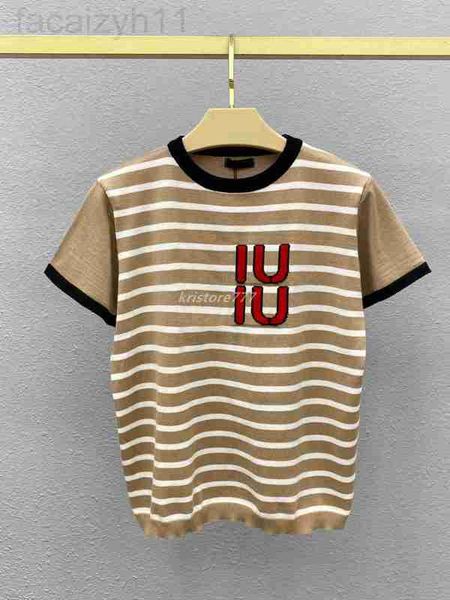 women's t-shirt designer 23ss fw knits t-shirts designer tee with letter striped pattern crop runway high end brand elasticity stretch, White
women's t-shirt designer 23ss fw knits t-shirts designer tee with letter striped pattern crop runway high end brand elasticity stretch, White