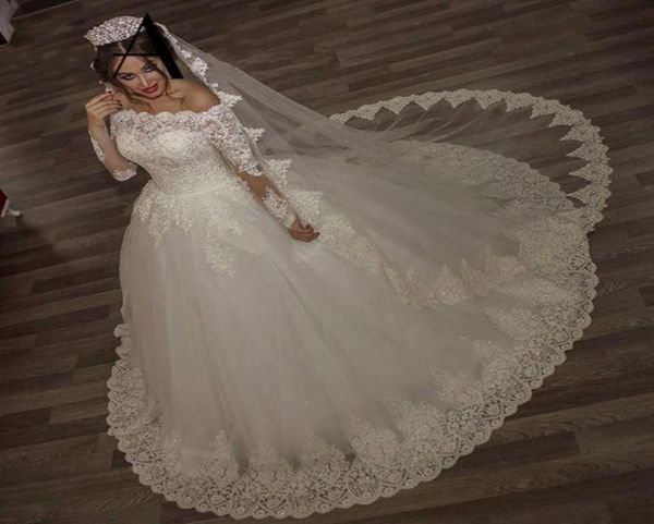 princess offshoulder long sleeves ball gown wedding dresses lace appliqued sweep train tulle arabic dubai 2019 bridal gowns8937985, White
princess offshoulder long sleeves ball gown wedding dresses lace appliqued sweep train tulle arabic dubai 2019 bridal gowns8937985, White